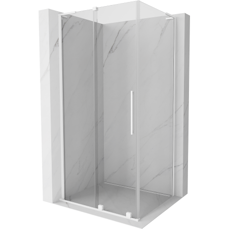 Mexen Velar L cabine de douche coulissante 120 x 70 cm, transparent, blanc - 871-120-070-03-20