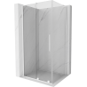 Mexen Velar L cabine de douche coulissante 120 x 70 cm, transparent, blanc - 871-120-070-03-20