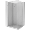 Mexen Velar L cabine de douche coulissante 110 x 75 cm, transparent, blanc - 871-110-075-03-20