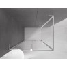 Mexen Velar L cabine de douche coulissante 110 x 75 cm, transparent, blanc - 871-110-075-03-20