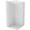 Cabine de douche coulissante Mexen Velar L 100 x 100 cm, givre, blanc - 871-100-100-33-20
