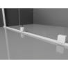Mexen Velar L cabine de douche coulissante 90 x 90 cm, givrée, blanche - 871-090-090-33-20