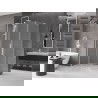 Mexen Velar L cabine de douche coulissante 90 x 85 cm, givrée, blanche - 871-090-085-33-20