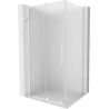 Mexen Velar L cabine de douche coulissante 100 x 120 cm, givrée, blanche - 871-100-120-33-20