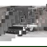 Cabine de douche coulissante Mexen Velar L 100 x 85 cm, givrée, blanche - 871-100-085-33-20