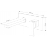 Mexen Cube robinet de lavabo encastré, chrome - 73115-00