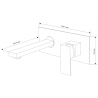 Mexen Cube robinet de lavabo pour installation encastrée, Chrome - 73115-00