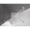 Mexen Velar L cabine de douche coulissante 110 x 120 cm, givre, blanc - 871-110-120-33-20