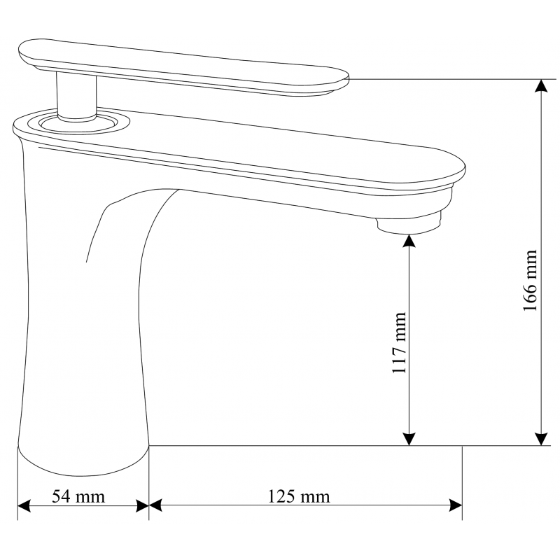 Mexen Trinity robinet de lavabo, noir - 72600-70
