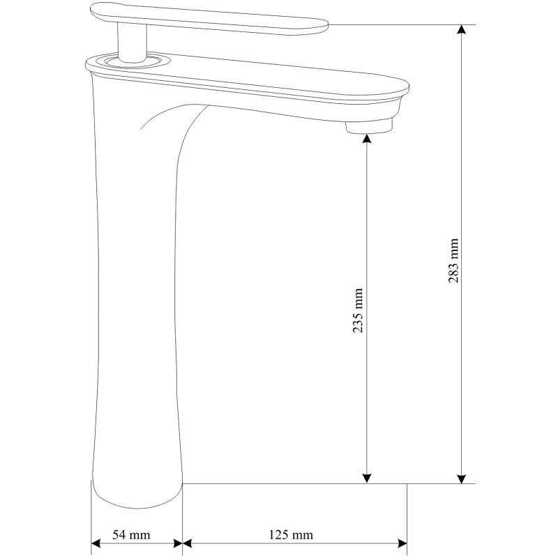 Mexen Trinity robinet de lavabo haut, chrome - 72610-00