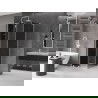 Mexen Velar L cabine de douche coulissante 110 x 110 cm, graphite, blanche - 871-110-110-43-20