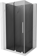 Mexen Velar L cabine de douche coulissante 110 x 85 cm, graphite, blanche - 871-110-085-43-20