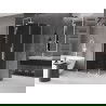 Mexen Velar L cabine de douche coulissante 120 x 75 cm, graphite, blanc - 871-120-075-43-20