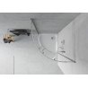 Mexen Rio cabine de douche semi-circulaire 80 x 80 cm, transparent, chrome + receveur plat, blanc - 863-080-080-01-00-4110