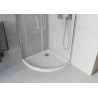 Mexen Rio cabine de douche semi-circulaire 80 x 80 cm, transparent, chrome + receveur plat, blanc - 863-080-080-01-00-4110