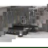 Cabine de douche coulissante Mexen Velar L 100 x 100 cm, transparent, or - 871-100-100-03-50