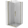 Cabine de douche coulissante Mexen Velar L 100 x 100 cm, transparent, or - 871-100-100-03-50