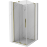 Mexen Velar L cabine de douche coulissante 120 x 120 cm, transparent, or - 871-120-120-03-50