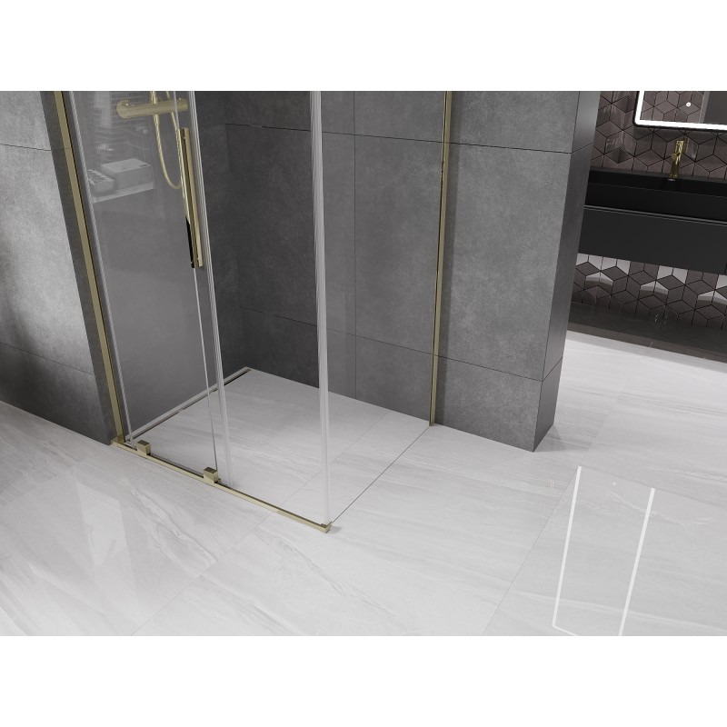 Mexen Velar L cabine de douche coulissante 100 x 90 cm, transparent, or - 871-100-090-03-50