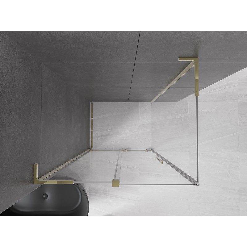 Mexen Velar L cabine de douche coulissante 90 x 120 cm, transparent, or - 871-090-120-03-50