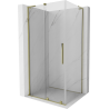 Cabine de douche coulissante Mexen Velar L 100 x 85 cm, transparente, dorée - 871-100-085-03-50