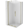 Mexen Velar L cabine de douche coulissante 90 x 90 cm, givrée, or - 871-090-090-33-50
