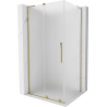 Cabine de douche extensible Mexen Velar L 100 x 110 cm, givre, or - 871-100-110-33-50