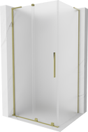 Cabine de douche extensible Mexen Velar L 100 x 110 cm, givre, or - 871-100-110-33-50