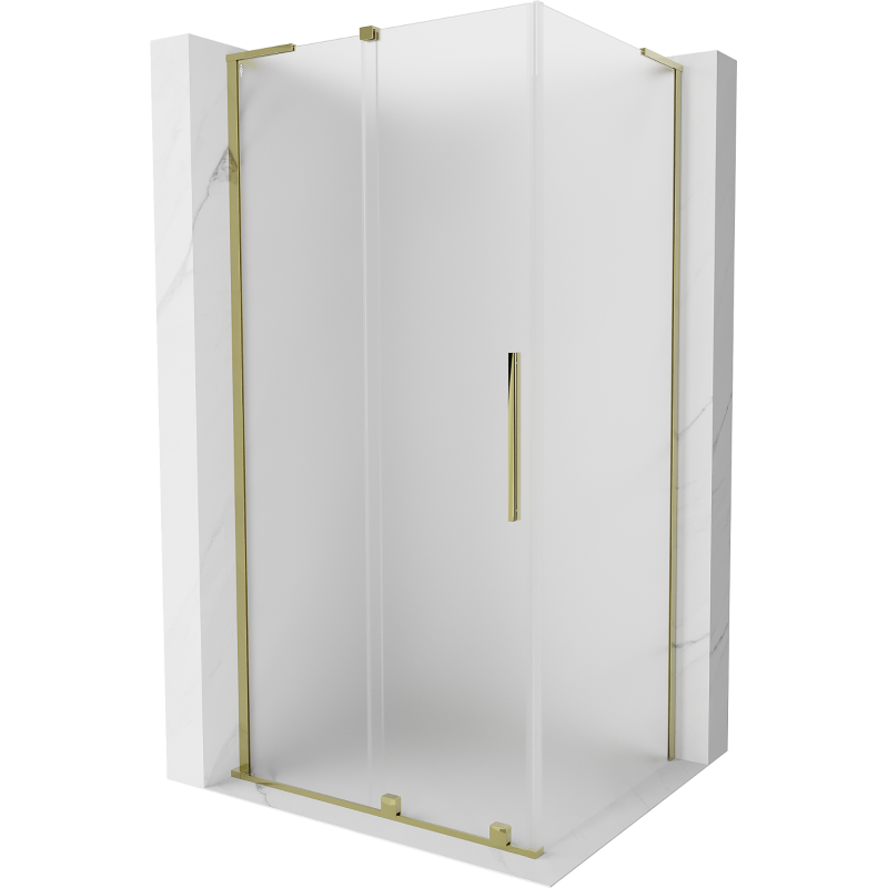 Mexen Velar L cabine de douche coulissante 120 x 85 cm, givrée, or - 871-120-085-33-50