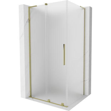 Mexen Velar L cabine de douche coulissante 110 x 120 cm, givrée, dorée - 871-110-120-33-50