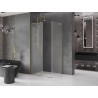 Mexen Velar L cabine de douche coulissante 110 x 120 cm, givrée, dorée - 871-110-120-33-50
