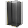 Mexen Velar L cabine de douche coulissante 100 x 70 cm, graphite, or - 871-100-070-43-50