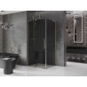 Mexen Velar L cabine de douche coulissante 100 x 90 cm, graphite, or - 871-100-090-43-50