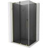 Mexen Velar L cabine de douche coulissante 100 x 90 cm, graphite, or - 871-100-090-43-50