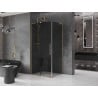 Mexen Velar L cabine de douche coulissante 100 x 70 cm, graphite, or - 871-100-070-43-50