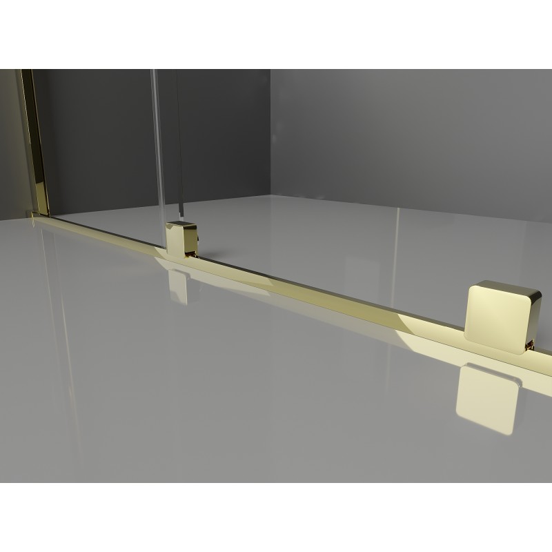 Mexen Velar L cabine de douche coulissante 90 x 85 cm, graphite, or - 871-090-085-43-50