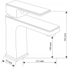 Mexen Mino robinet de lavabo, Noir - 72400-70