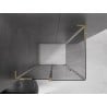 Mexen Velar L cabine de douche coulissante 100 x 70 cm, graphite, or - 871-100-070-43-50