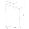 Mexen Mino robinet de lavabo haut, Noir - 72410-70