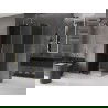 Mexen Velar L cabine de douche coulissante 110 x 85 cm, graphite, or - 871-110-085-43-50