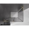 Mexen Velar L cabine de douche coulissante 120 x 90 cm, graphite, or - 871-120-090-43-50