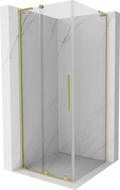 Mexen Velar L cabine de douche coulissante 120 x 120 cm, transparente, or brossé - 871-120-120-03-55