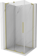 Mexen Velar L cabine de douche coulissante 90 x 85 cm, transparent, or brossé - 871-090-085-03-55