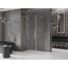 Mexen Velar L cabine de douche coulissante 100 x 120 cm, transparent, or brossé - 871-100-120-03-55