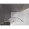 Mexen Velar L cabine de douche coulissante 110 x 80 cm, transparente, or brossé - 871-110-080-03-55