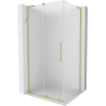 Mexen Velar L cabine de douche coulissante 100 x 120 cm, givrée, dorée brossée - 871-100-120-33-55