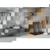 Mexen Rio cabine de douche carrée 90 x 90 cm, transparente, noire + receveur Flat, noir - 860-090-090-70-00-4070B
