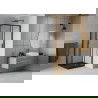 Mexen Rio cabine de douche carrée 90 x 90 cm, transparente, noire + receveur Flat, noir - 860-090-090-70-00-4070B