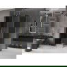 Mexen Velar L cabine de douche coulissante 110 x 70 cm, graphite, or brossé - 871-110-070-43-55