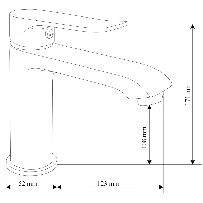 Mexen Pecos robinet de lavabo, noir - 72700-70